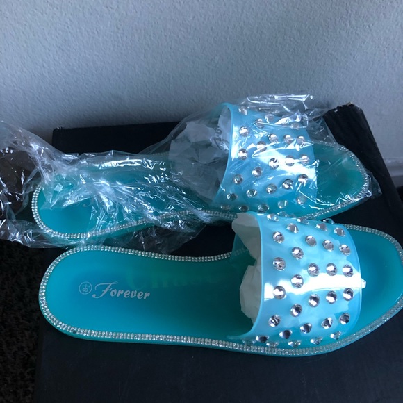 Studded Blue Sandals - Picture 6 of 6